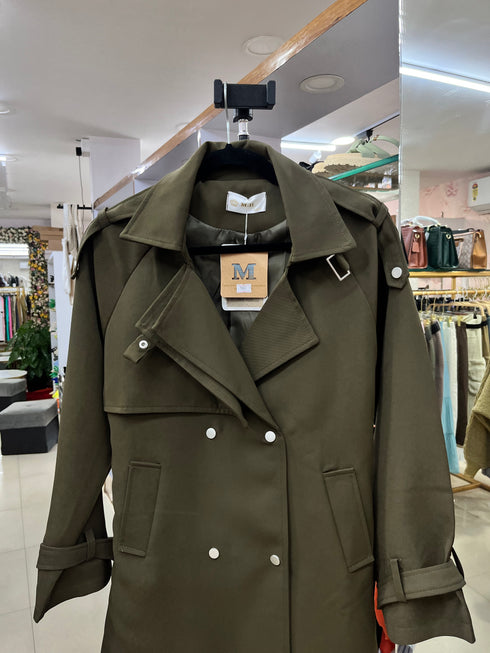 Double Breasted Vintage Fitted Long Coat